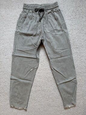 Zara khaki drawstring pants size s